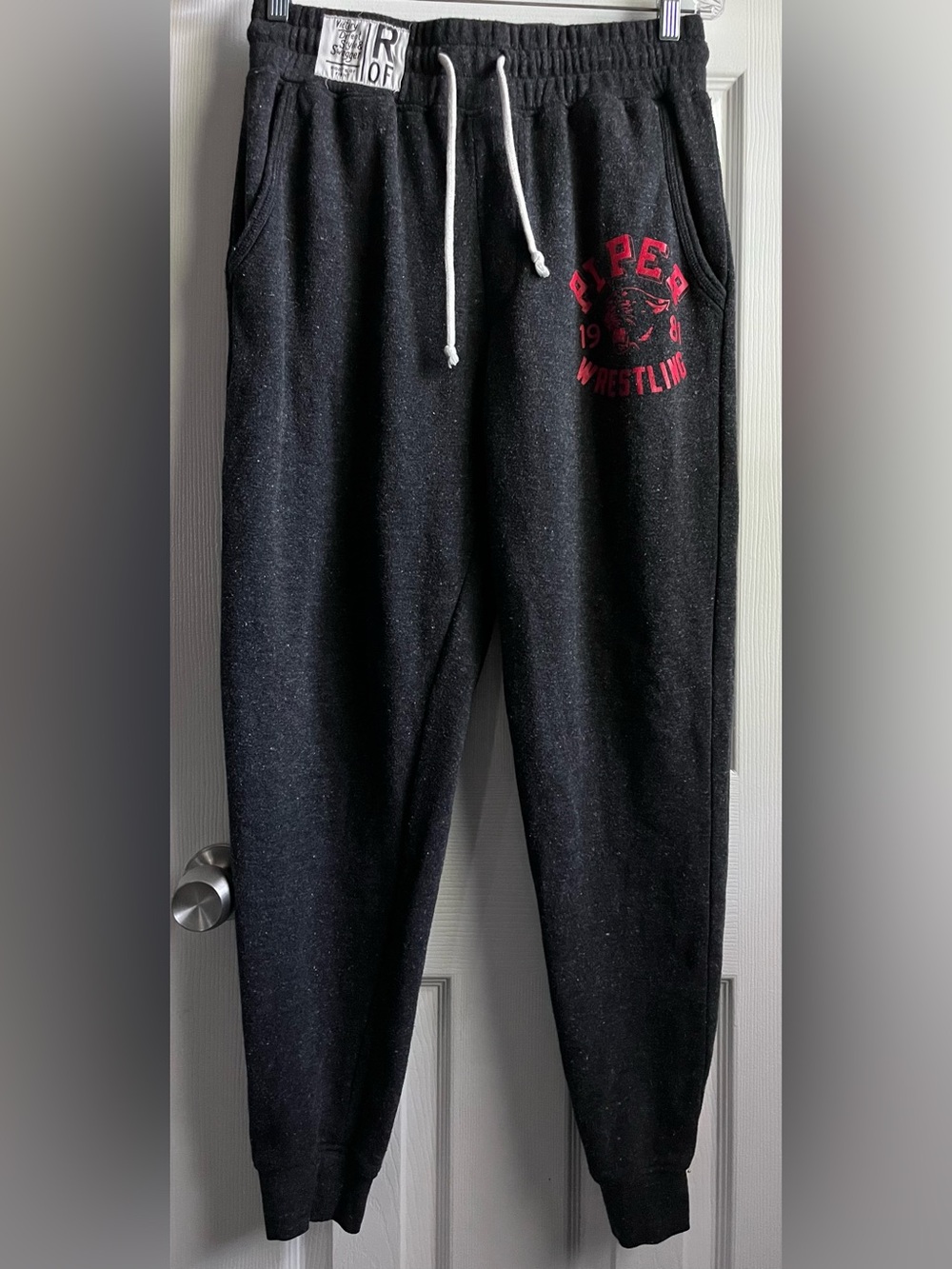 Roots of Fight Piper 1981 Wrestling Charcoal Black Joggers Medium Men’s